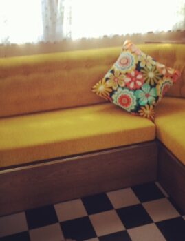 Caravan seating recovered