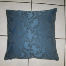 Blue paisley self print cushion