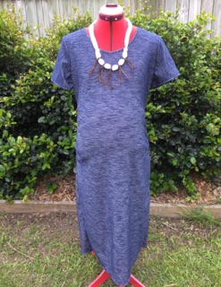 Blue solid maternity