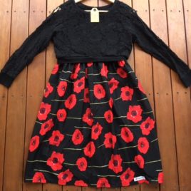 maternity black and red dress